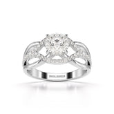 1.35 CT Layered Round Cut Lab Diamond Ring